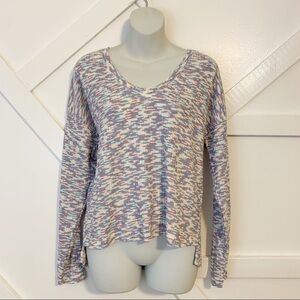 Code Mode Space Dye Multicolor Scoop Neck Sweater Sz S